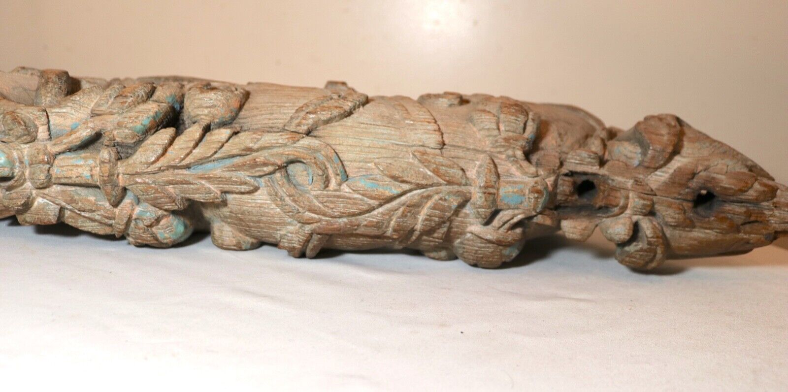 1800's hand carved Asian wood architectural salvage sculpture
