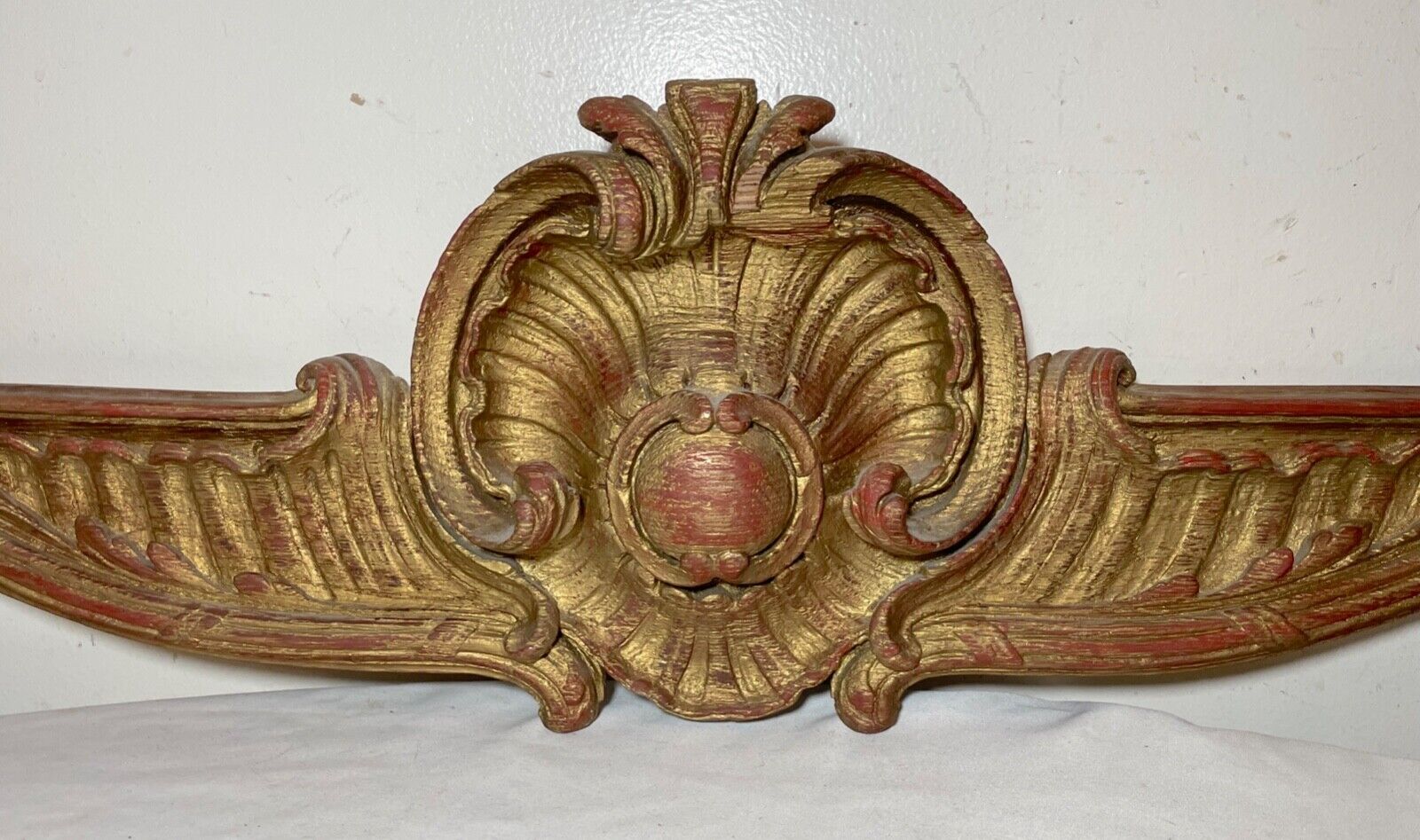 Vintage hand carved gilt wood architectural salvage sculpture