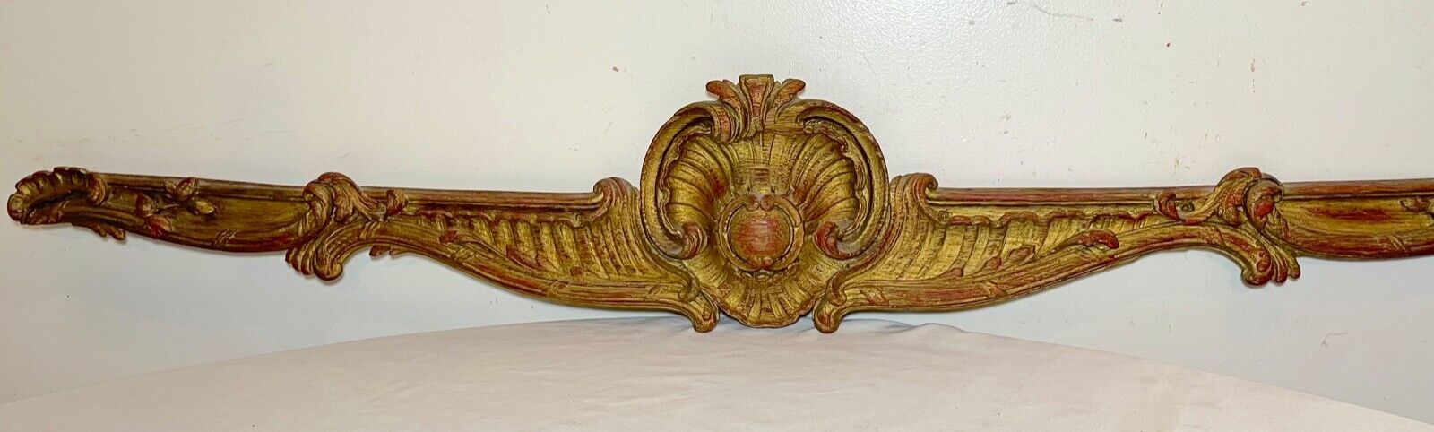 Vintage hand carved gilt wood architectural salvage sculpture