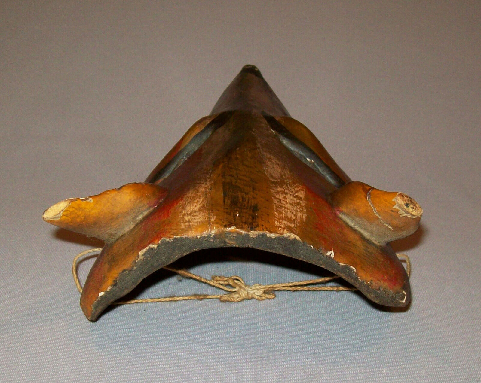 19th Century Folk Art Hand Carved Fox Head Mask