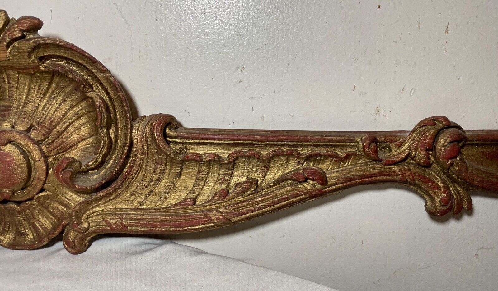 Vintage hand carved gilt wood architectural salvage sculpture