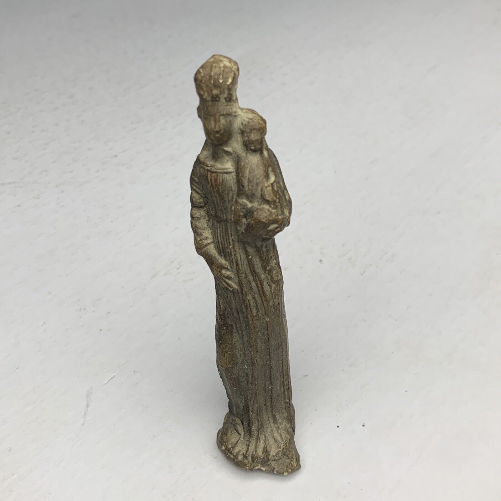 Antique Handmade Religious Virgin Mary Jesus Figure 1800’s