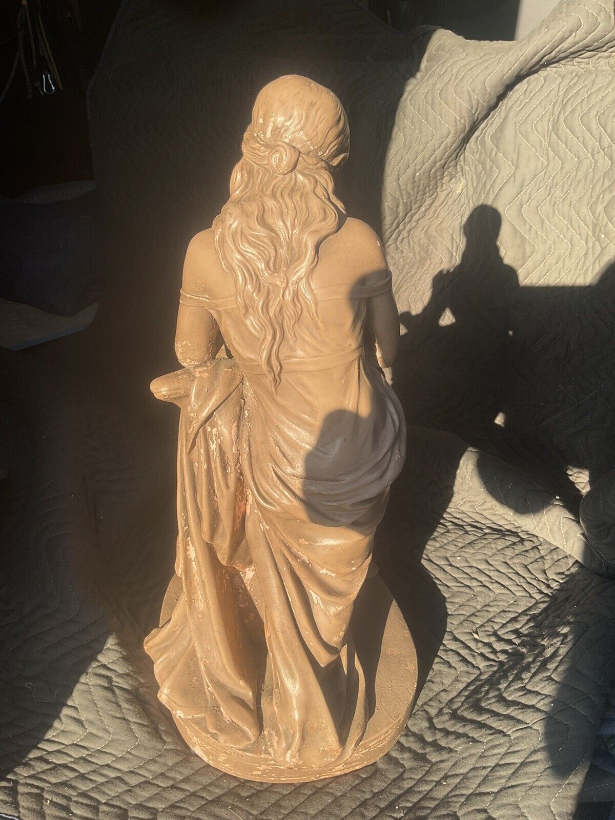 Florentine Statuary Mother Child Late 1800s Original Paint