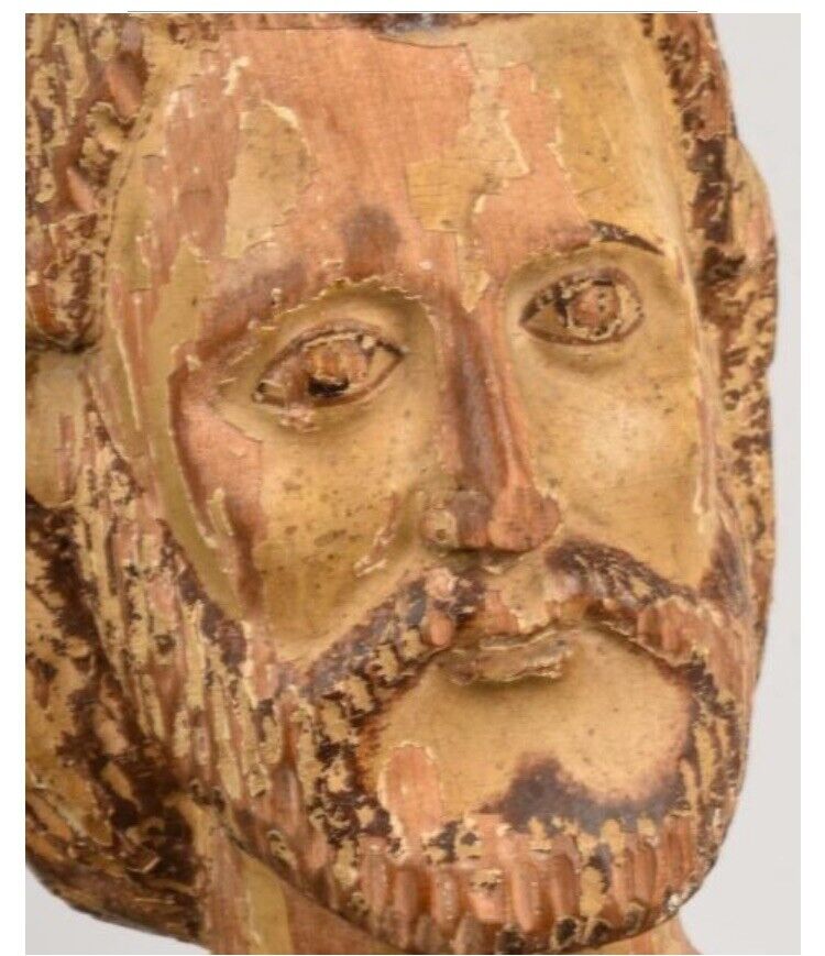 18th-Century Hand-Carved Santos Figure