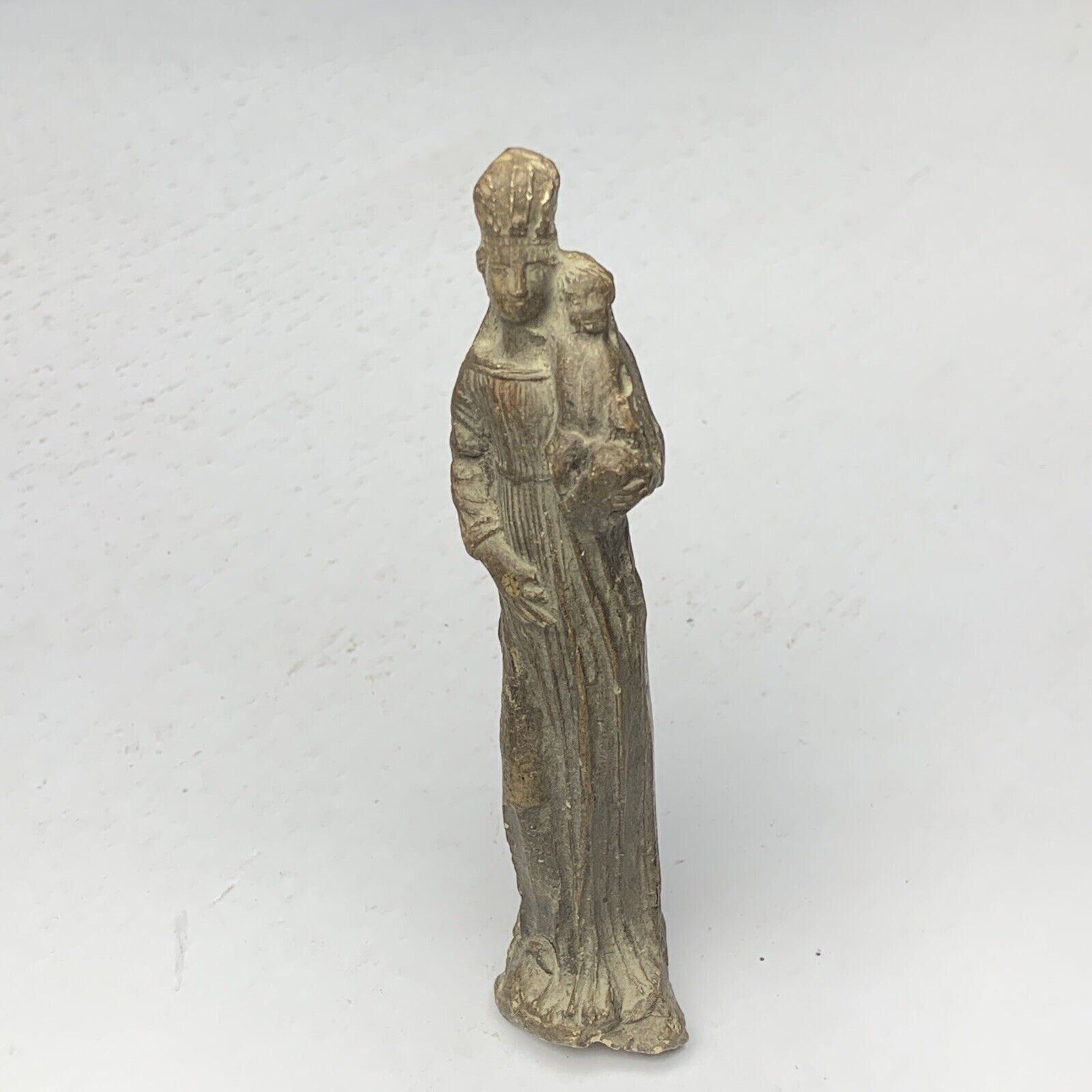 Antique Handmade Religious Virgin Mary Jesus Figure 1800’s