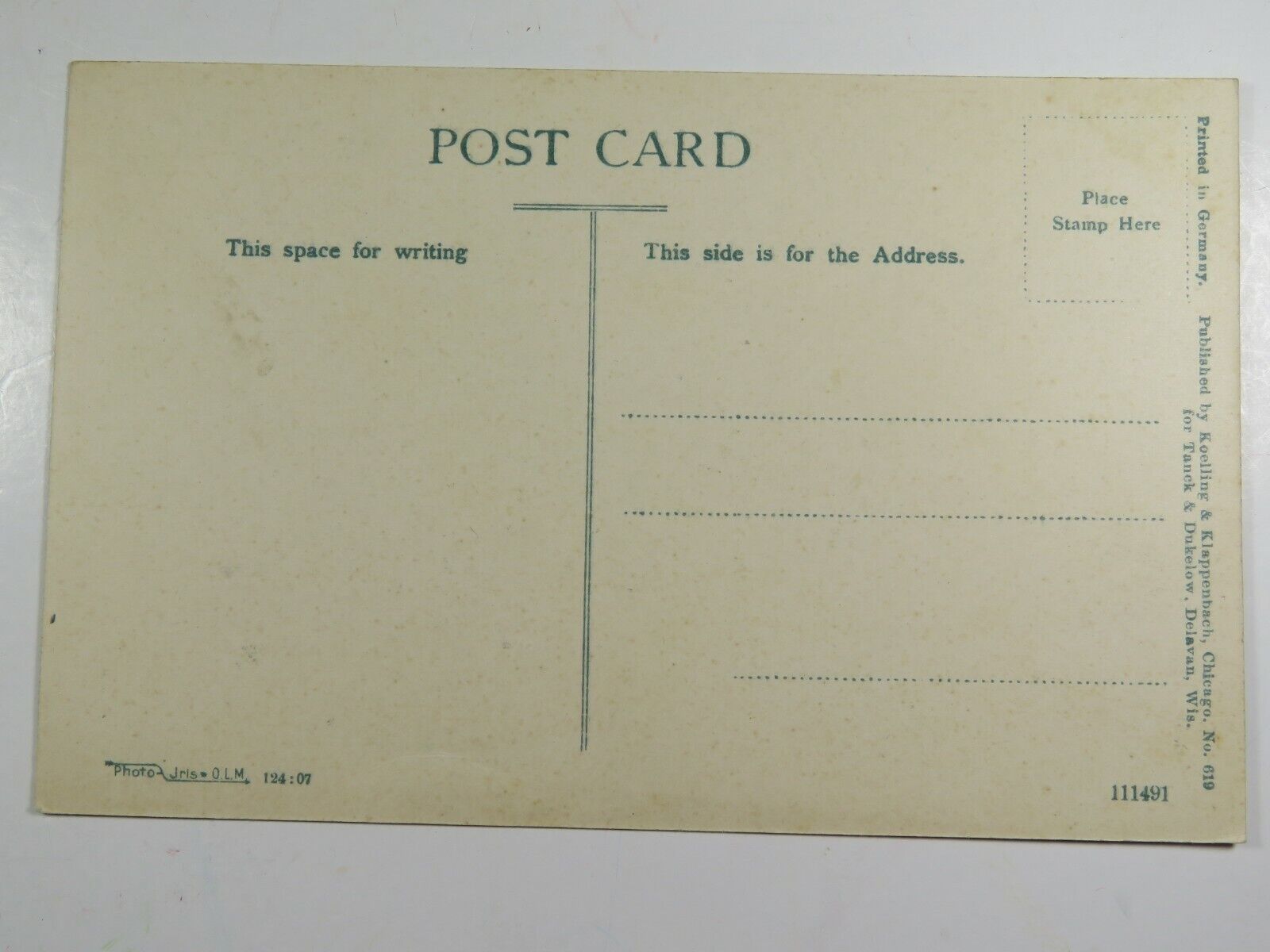 Hand-Painted Antique Delavan WI High School Postcard