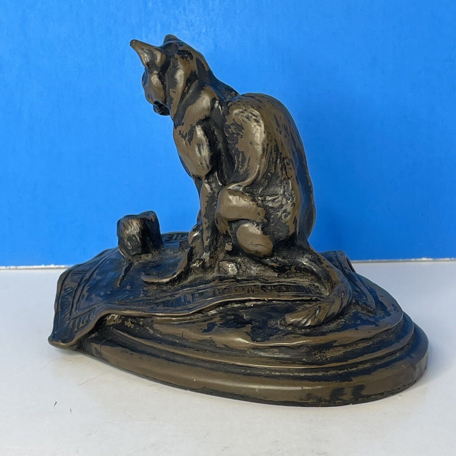Emmanuel Fremiet Mother Cat Bronze Statue - 19th Century