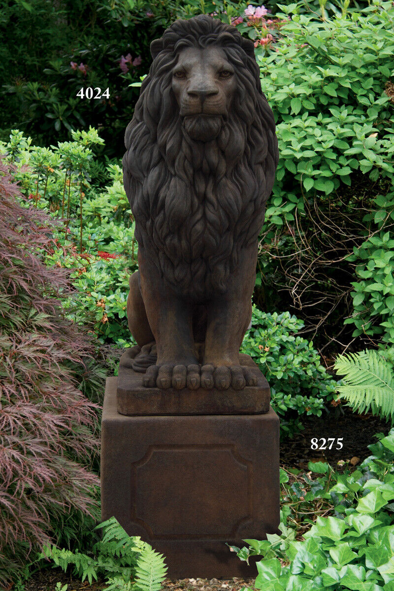 59" Grandessa Lion Statue with Pedestal