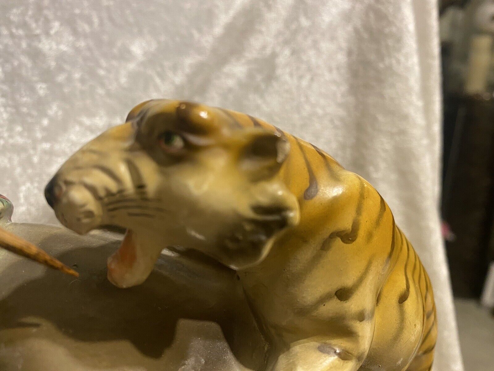 1900's Rare Signed Statue: Tribal Blackamoor on Elephant