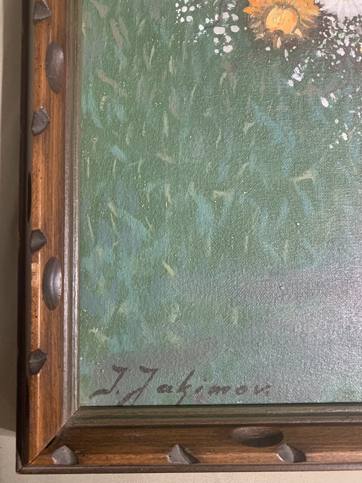 Igor Von Jakimov 1900s Floral Arrangement Framed Oil