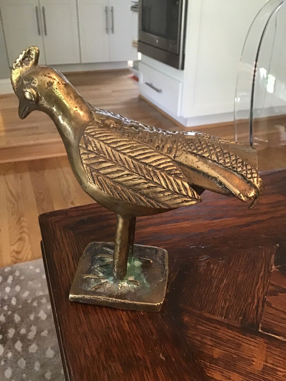 1700's Persian Caste Bronze BIRD Sculpture Ottoman Art