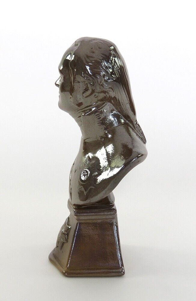 Antique 1700s English Fulham Pottery Military Bust