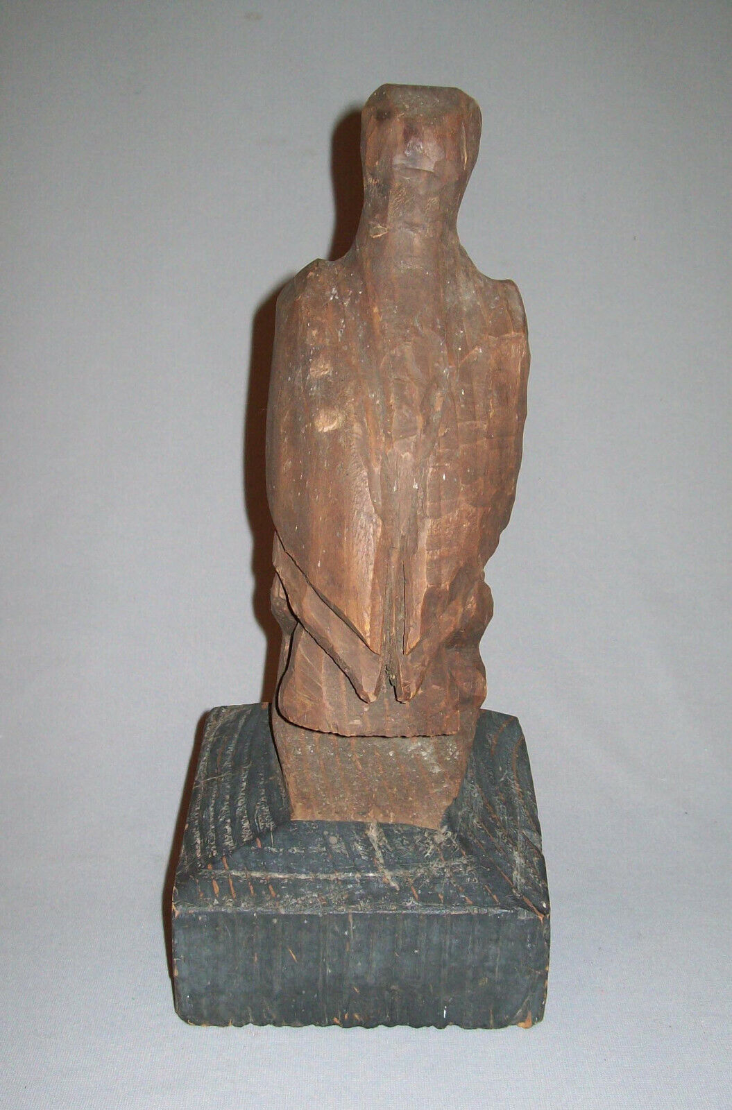 19th Century Folk Art Carved Wooden Eagle