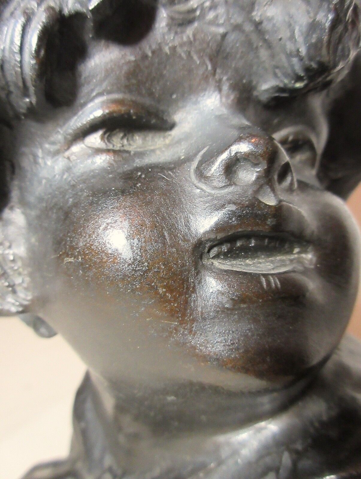 1800s Francesco Paolo Michetti bronze child bust statue