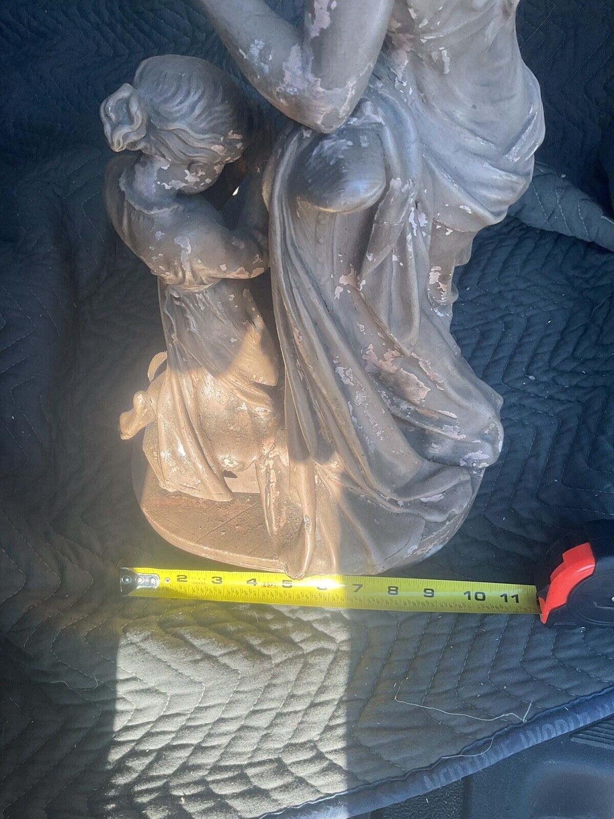 Florentine Statuary Mother Child Late 1800s Original Paint