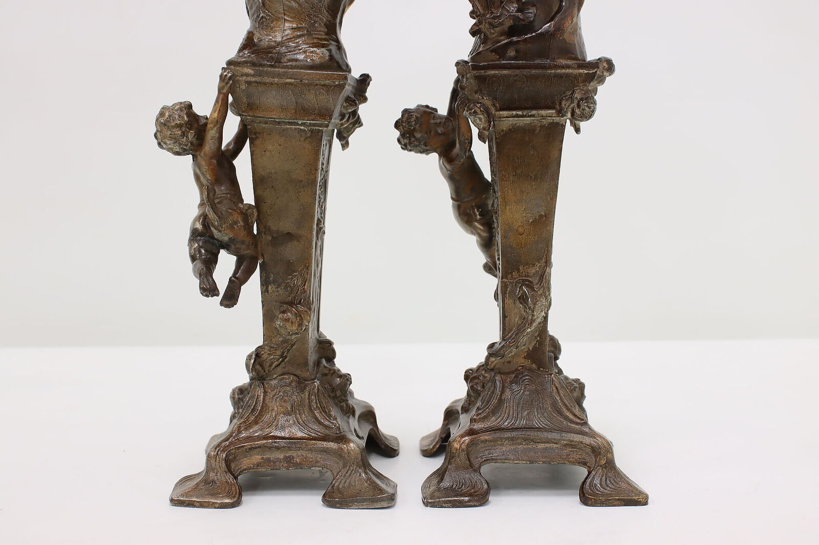 Art Nouveau Pair of Signed Sculptures Carmen & Mignon