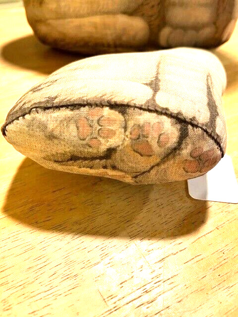 1800s-1900s Antique Soft Sculpture Tabby Cat with Kittens