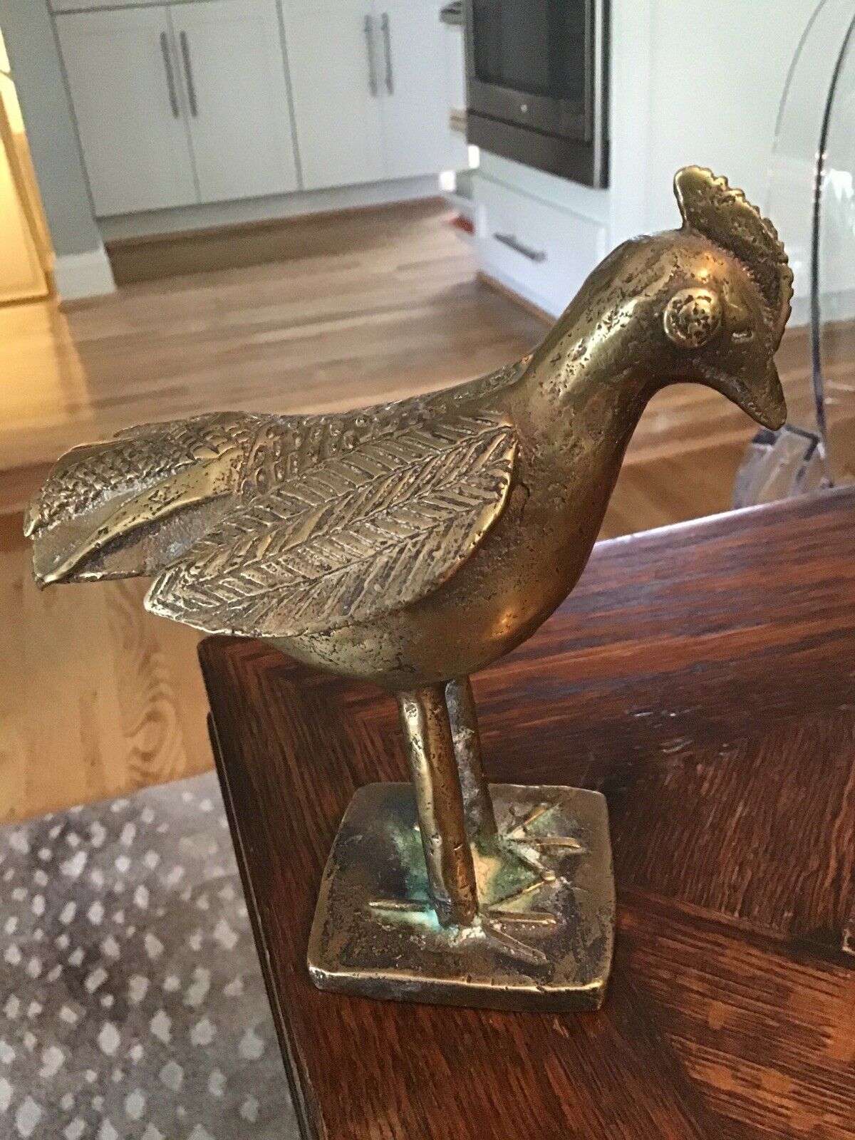 1700's Persian Caste Bronze BIRD Sculpture Ottoman Art