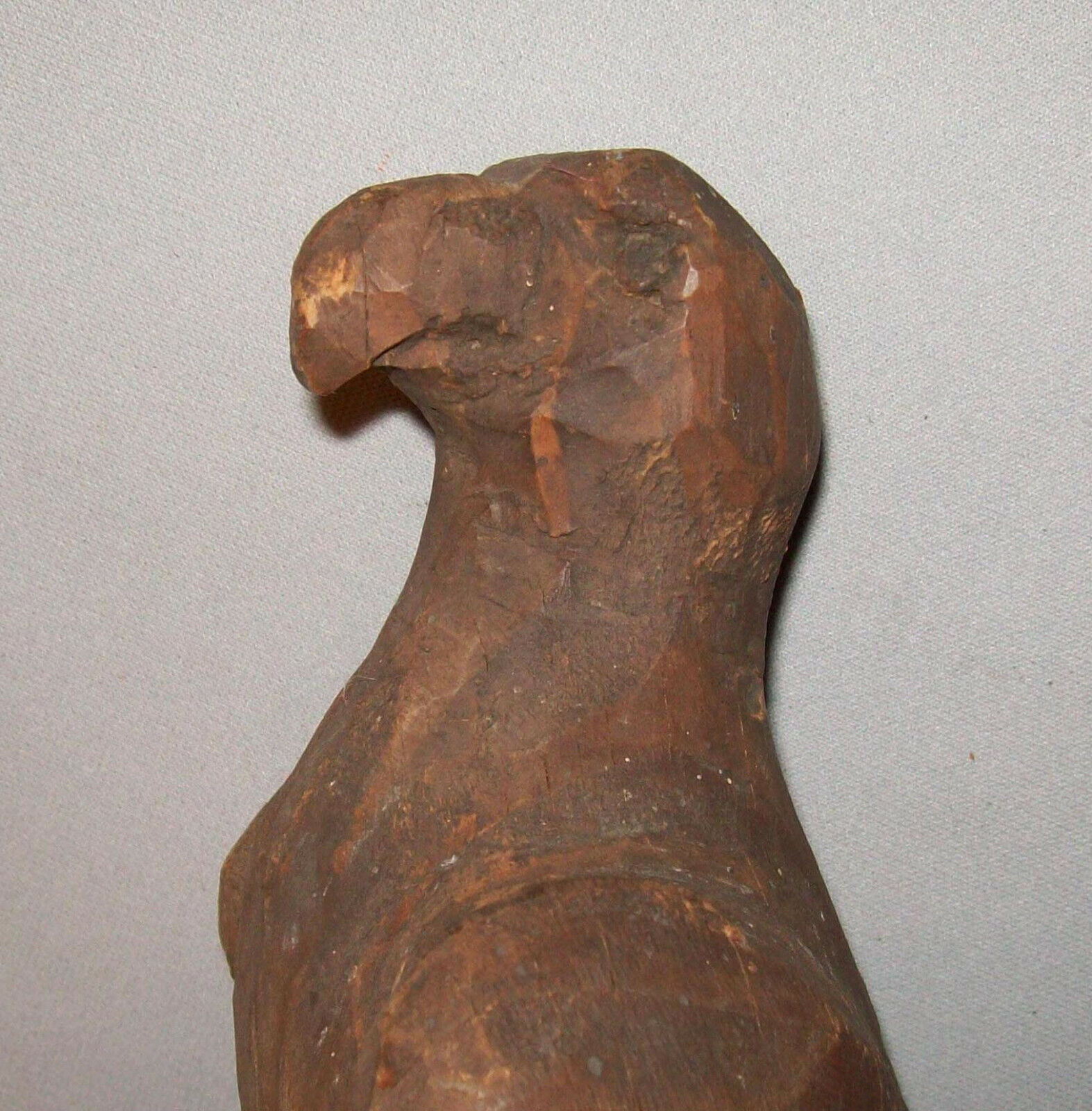 19th Century Folk Art Carved Wooden Eagle