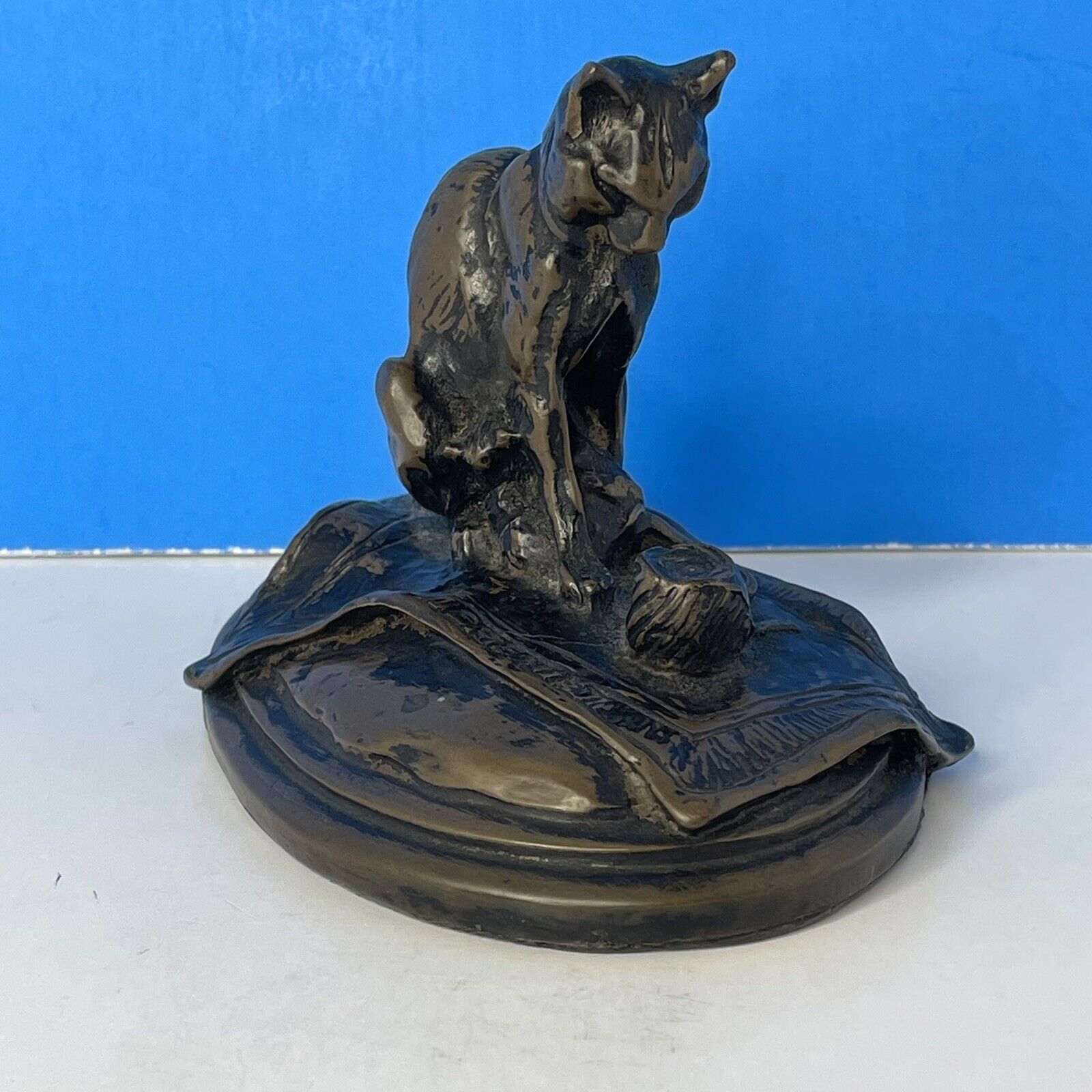 Emmanuel Fremiet Mother Cat Bronze Statue - 19th Century