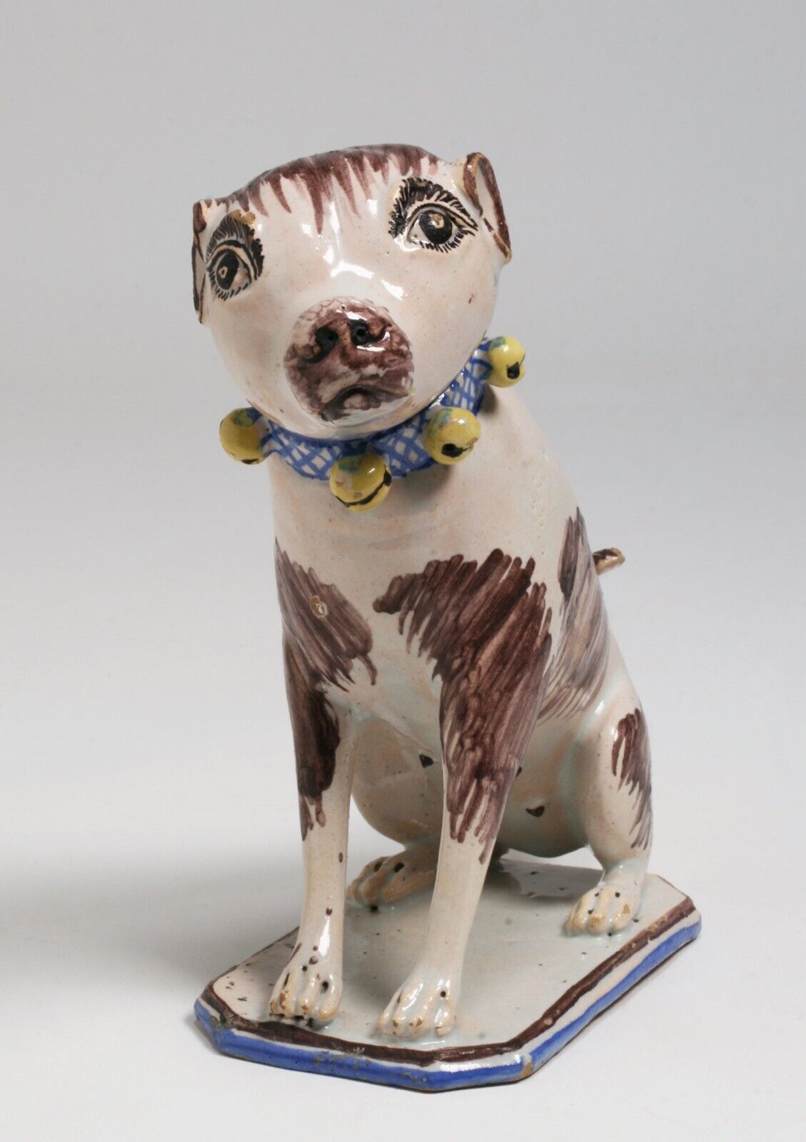 18th Century Brussel's Faience Pottery Dog Figure