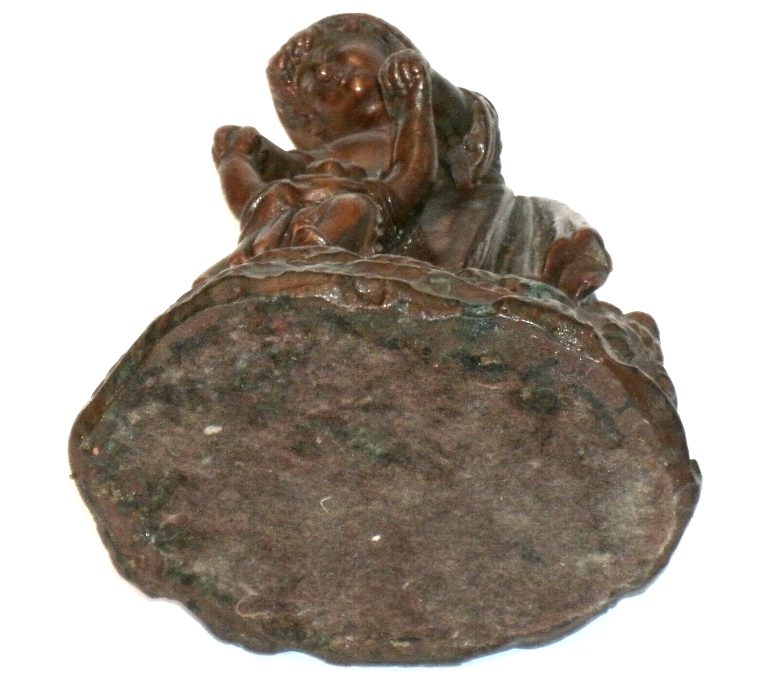 Victorian Copper Electrotype Figure: Mother and Daughter