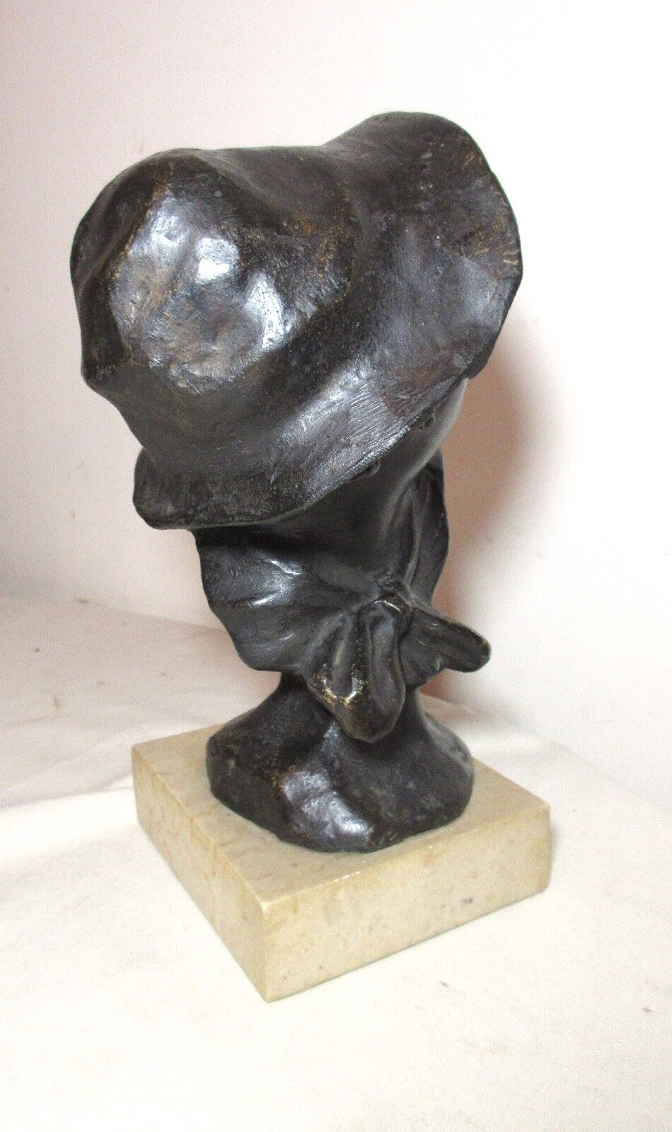 1800s Francesco Paolo Michetti bronze child bust statue