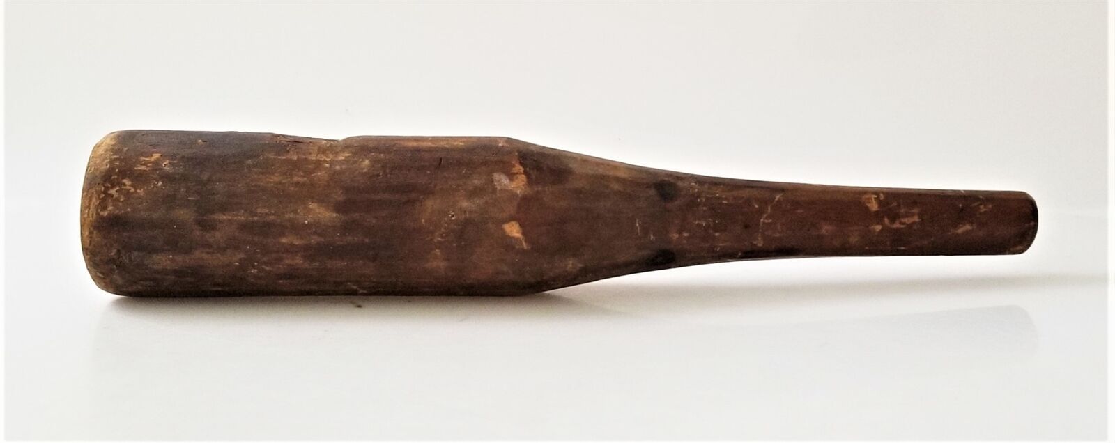 1700s Hand Carved Wood Masher 21.5" Tall