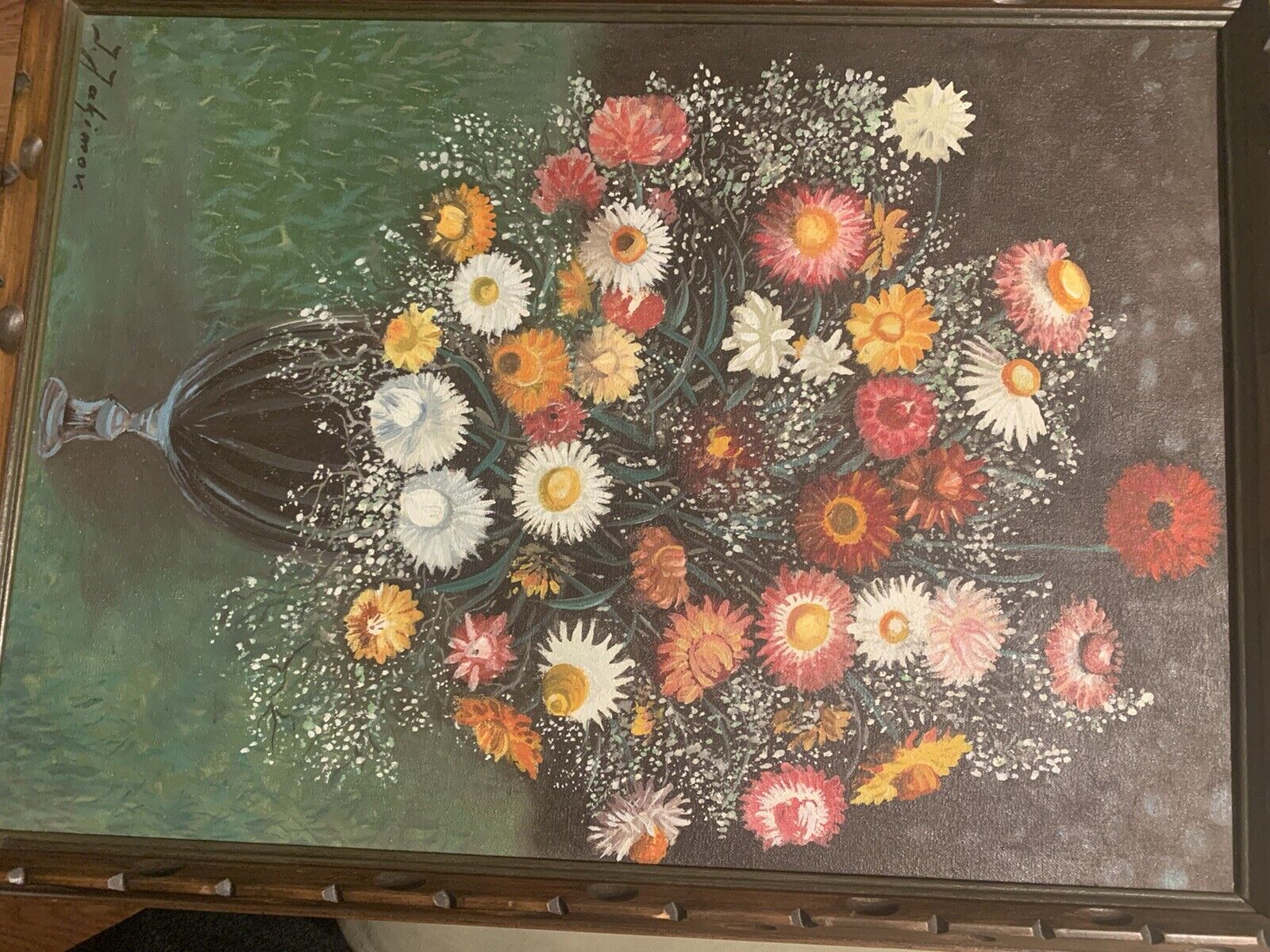 Igor Von Jakimov 1900s Floral Arrangement Framed Oil
