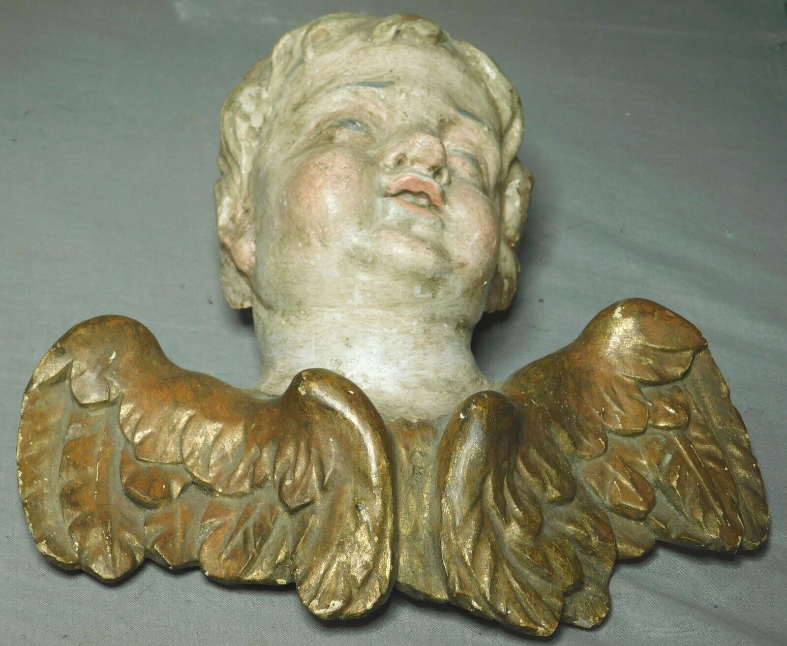 18th Century German Carved Gilt Angel Cherub Figurine