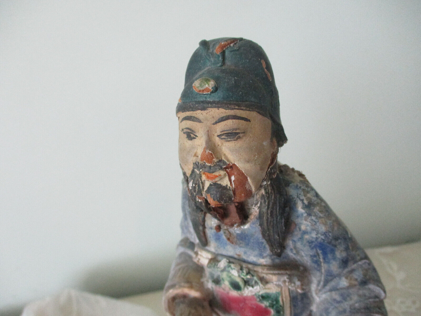 18th Century Chinese Pottery Roof Tile Figure Sculpture