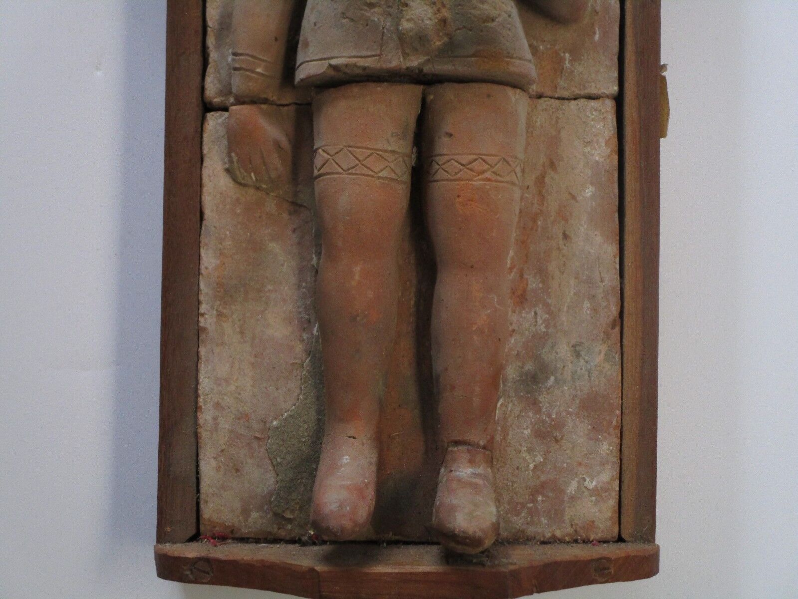 Ancient Asian Terracotta Temple Iconic Sculpture