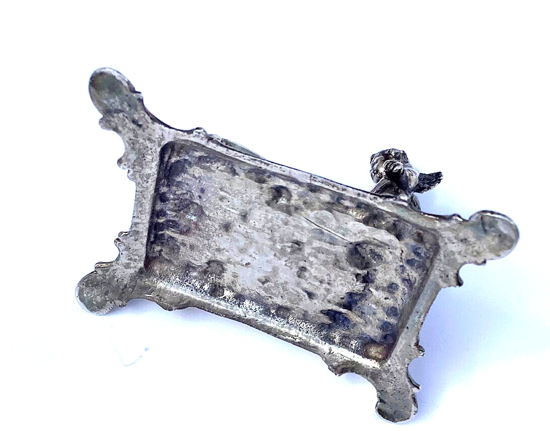 Antique Sterling Cupid Statue with Pigs, hallmarked
