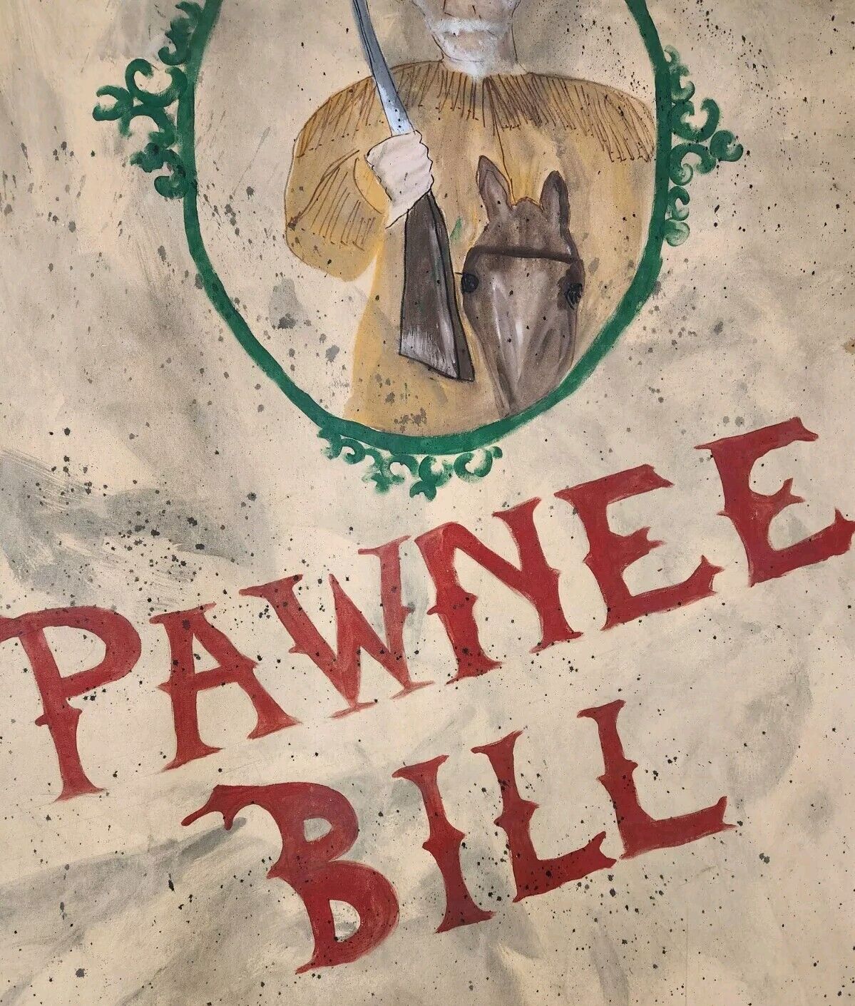 Authentic 1900's Pawnee Bill Wild West Show Canvas