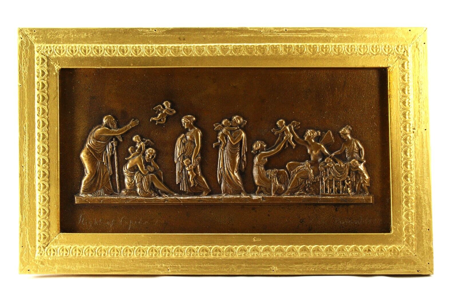 Bertel Thorvaldsen Bronze Plaque Neoclassical Scene Reproduction