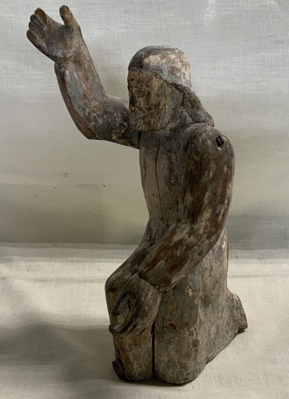 18th Century Baroque Christ Wooden Statue from France