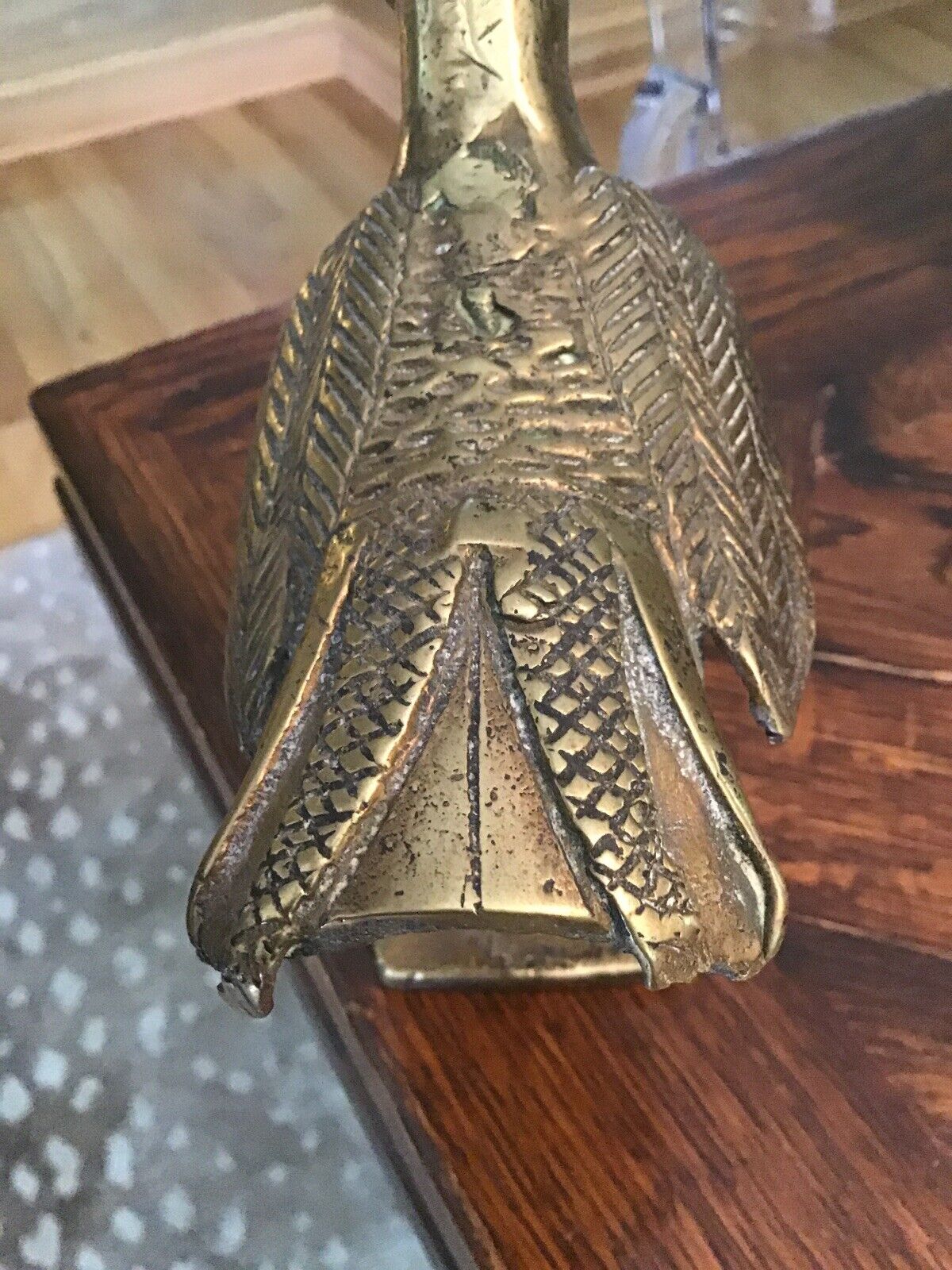 1700's Persian Caste Bronze BIRD Sculpture Ottoman Art