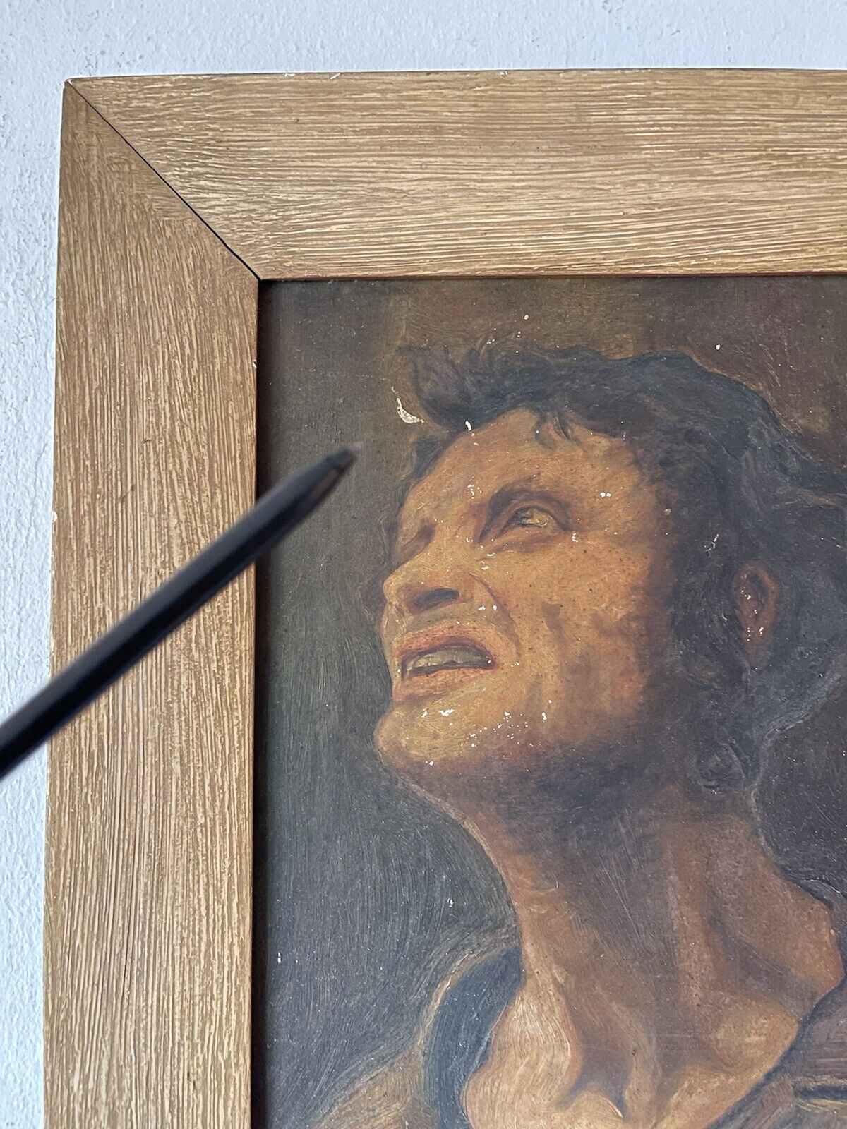 Impressionist Oil Painting of Angry Man, 1900s