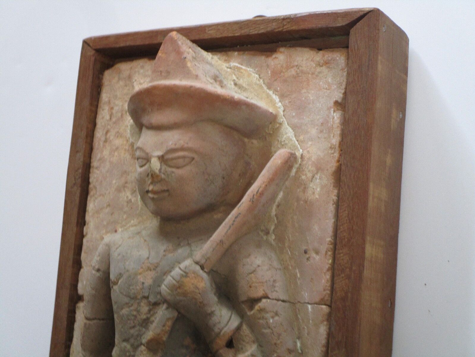 Ancient Asian Terracotta Temple Iconic Sculpture