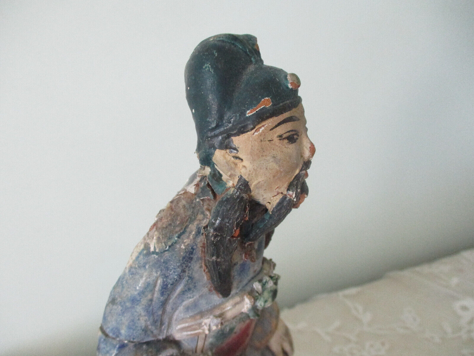 18th Century Chinese Pottery Roof Tile Figure Sculpture
