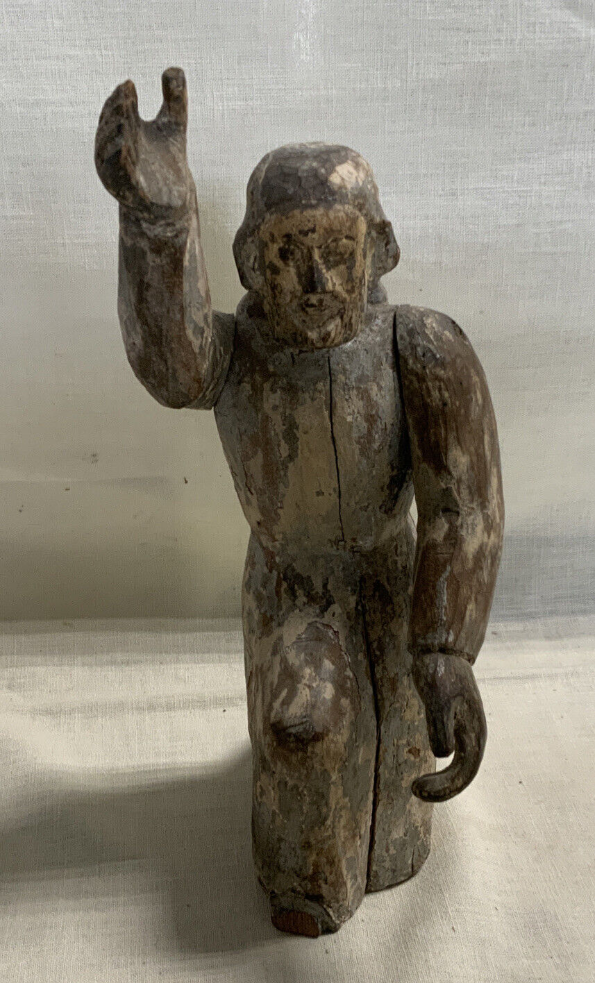 18th Century Baroque Christ Wooden Statue from France
