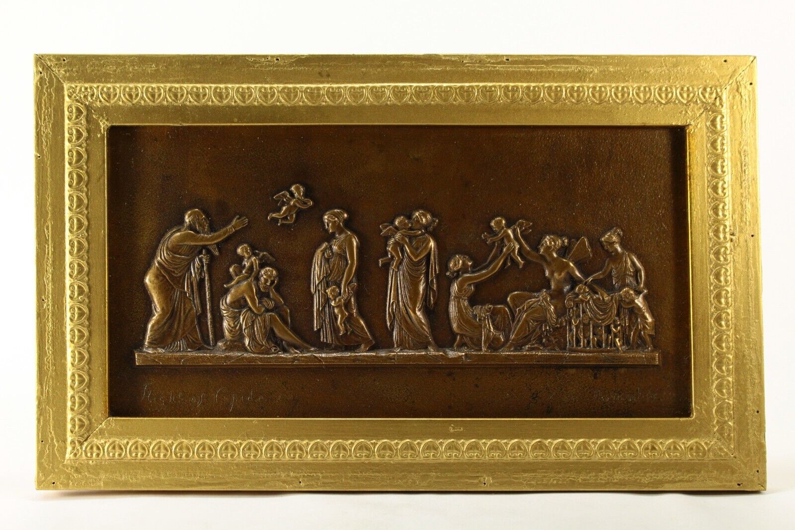 Bertel Thorvaldsen Bronze Plaque Neoclassical Scene Reproduction