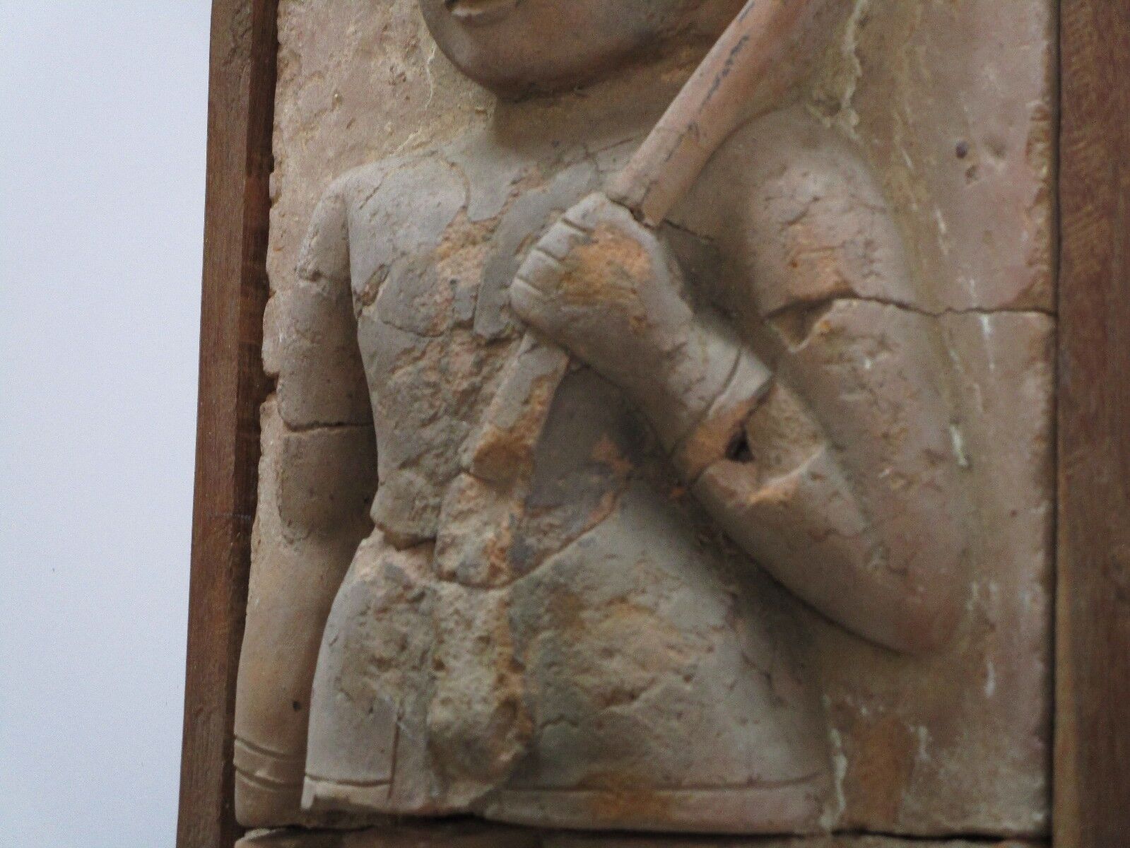 Ancient Asian Terracotta Temple Iconic Sculpture