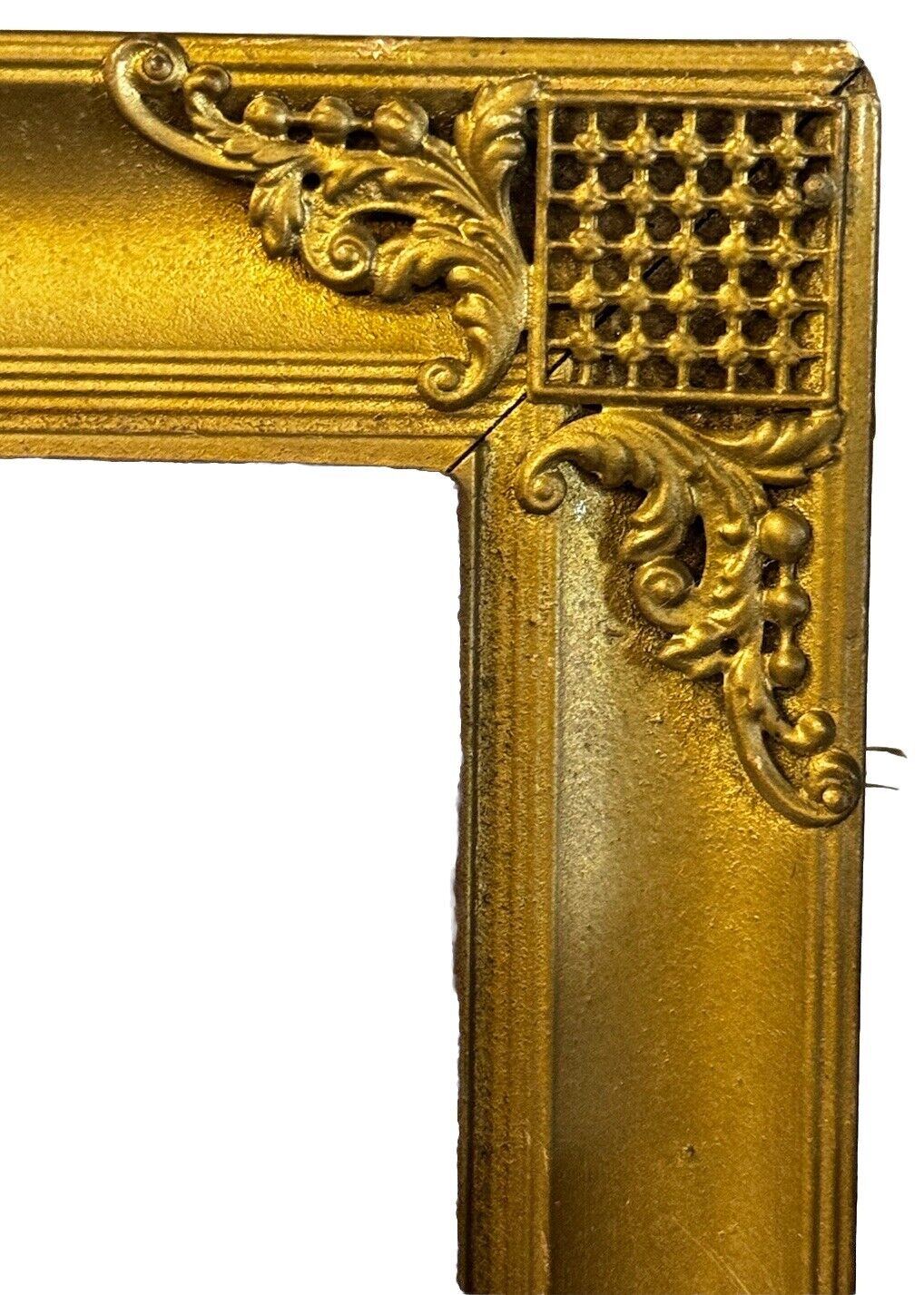 Victorian Children Print on Glass in Gold Frame