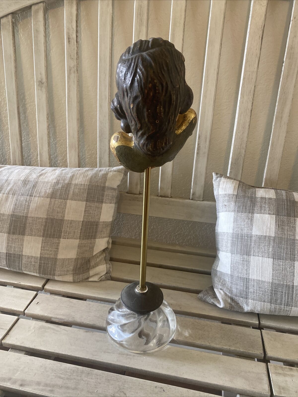 Baroque Victorian Cherub Angel Head Sculpture