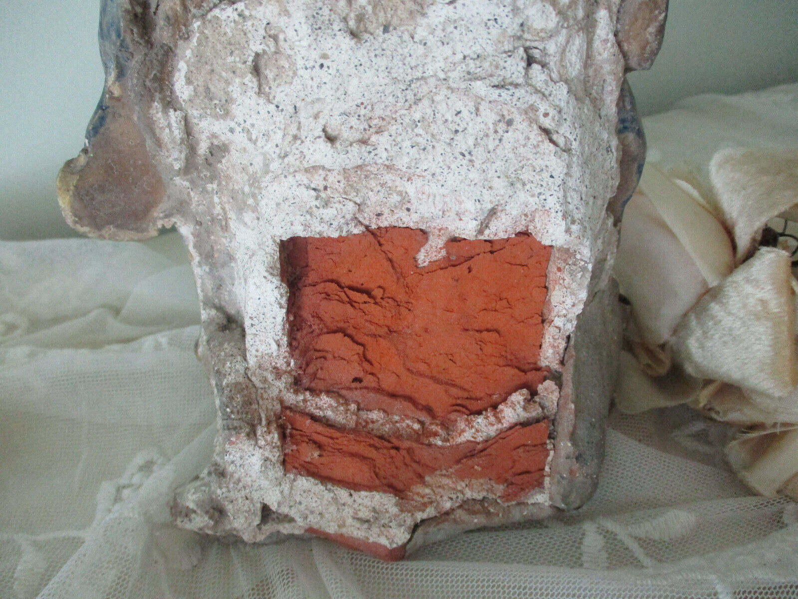 18th Century Chinese Pottery Roof Tile Figure Sculpture
