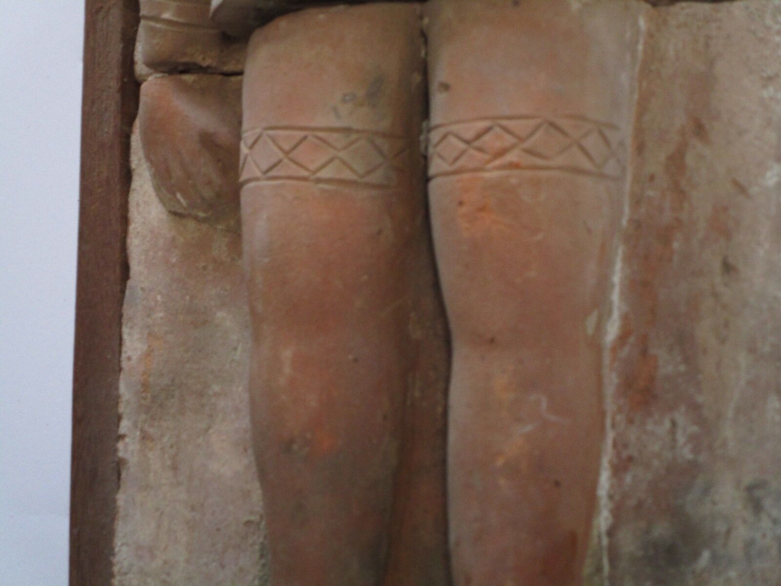 Ancient Asian Terracotta Temple Iconic Sculpture