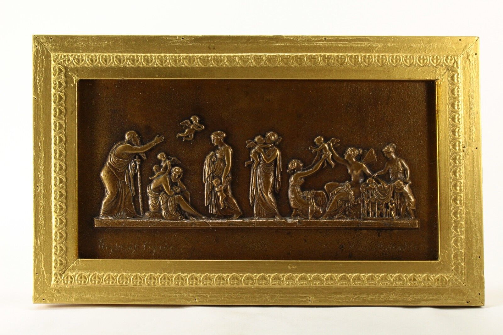 Bertel Thorvaldsen Bronze Plaque Neoclassical Scene Reproduction