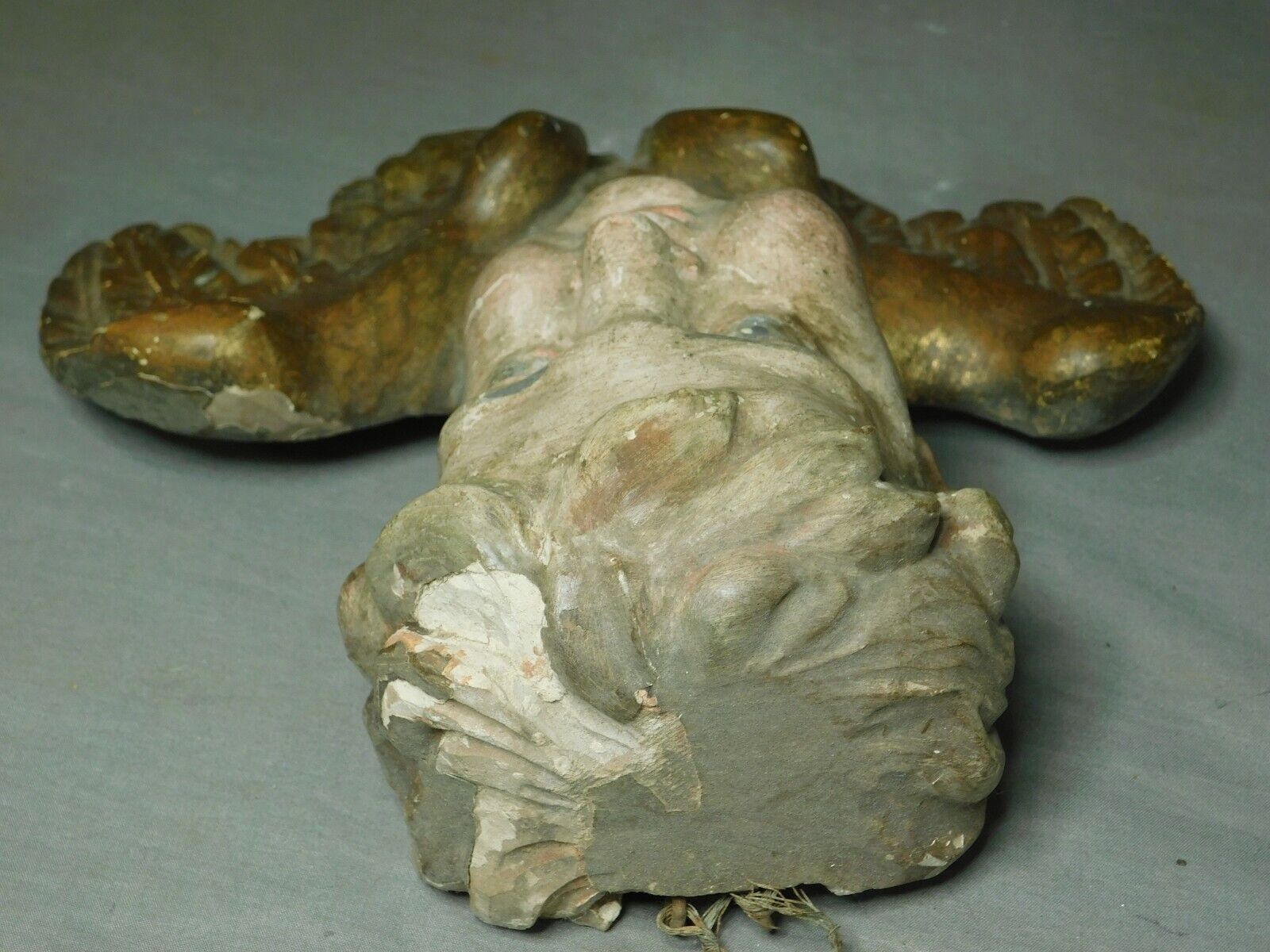 18th Century German Carved Gilt Angel Cherub Figurine