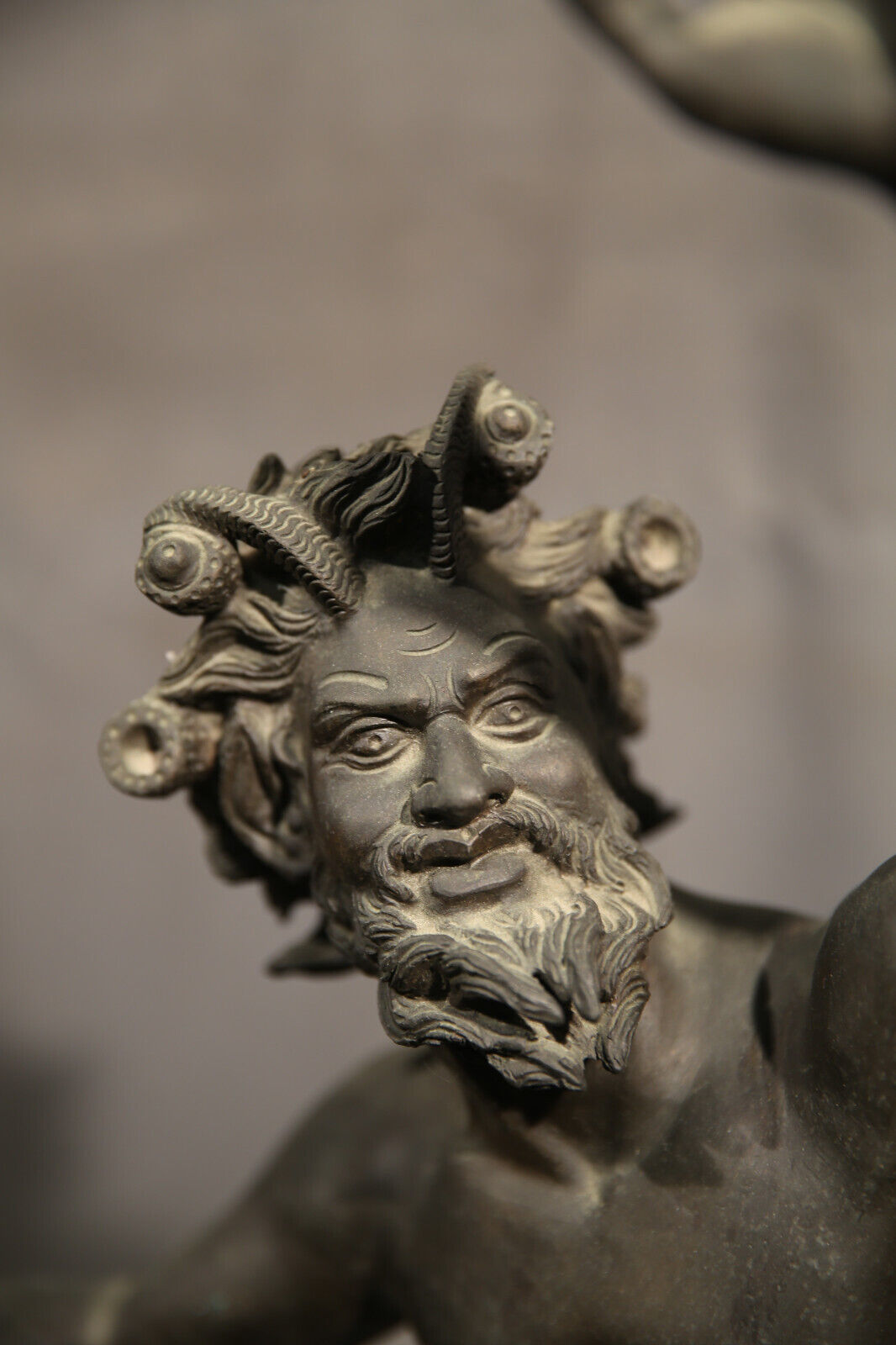 18th Century Bronze Dancing Drunken Faun Antique